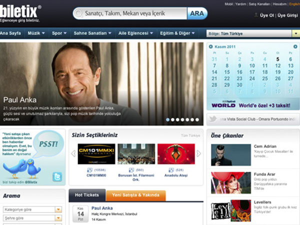 Web project for Biletix