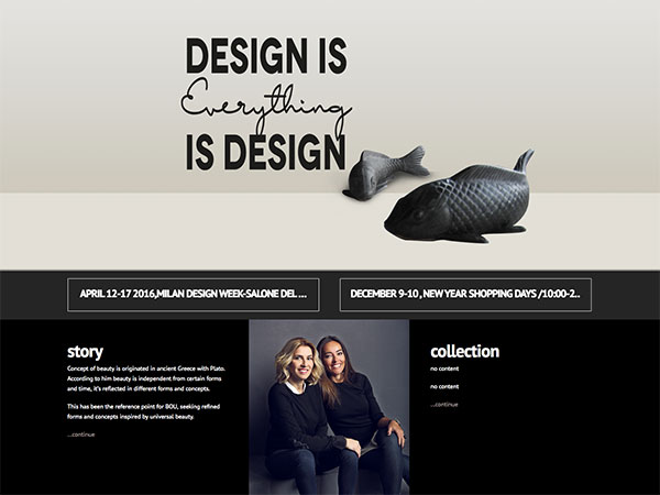 Web project for Bou Design
