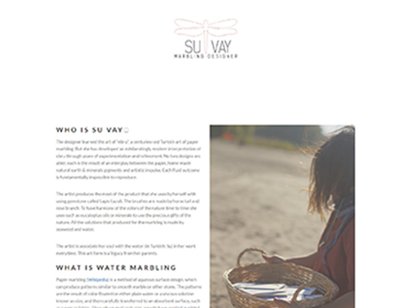 Web project for Suvay Design