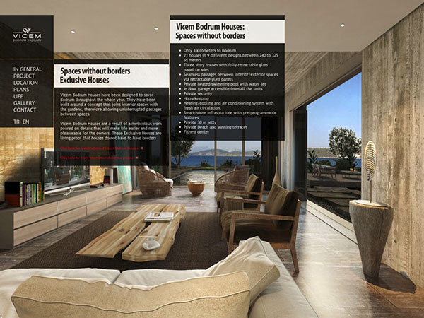 Web project for Vicem Bodrum Evleri